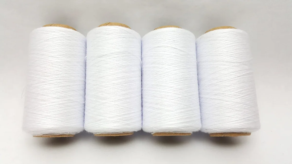 Polyester embroidery yarn on cones, ready for high-speed machines